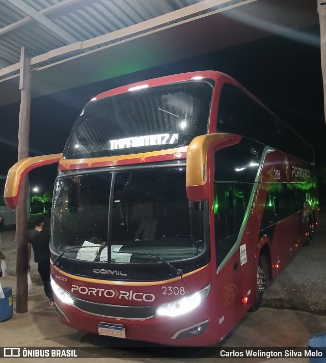 Auto Viação Porto Rico 2308 na cidade de Gurupi, Tocantins, Brasil, por Carlos Welington Silva Melo. Número da foto: #13265773.