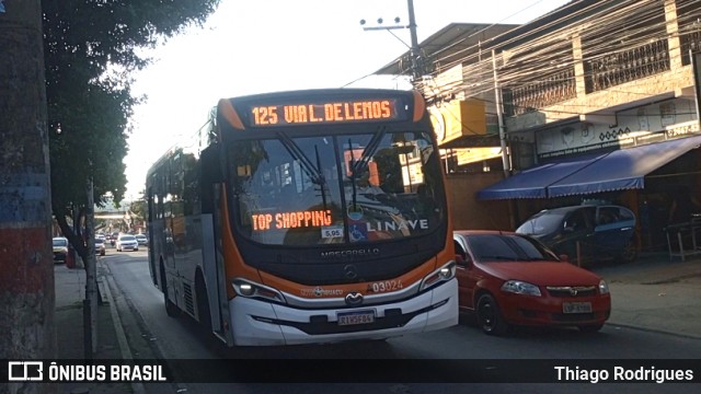 Linave Transportes A03024 na cidade de Nova Iguaçu, Rio de Janeiro, Brasil, por Thiago Rodrigues. Número da foto: #13264006.