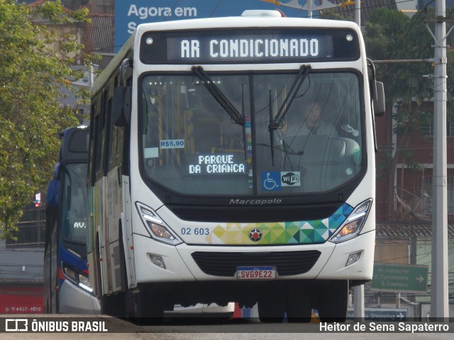 Viação Vaz 02 603 na cidade de Santo André, São Paulo, Brasil, por Heitor de Sena Sapaterro. Número da foto: #13263573.