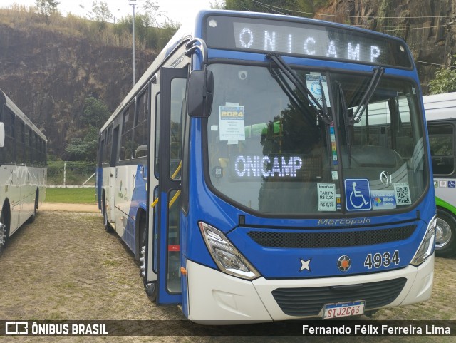 Onicamp Transporte Coletivo 4934 na cidade de Campinas, São Paulo, Brasil, por Fernando Félix Ferreira Lima. Número da foto: #13189988.