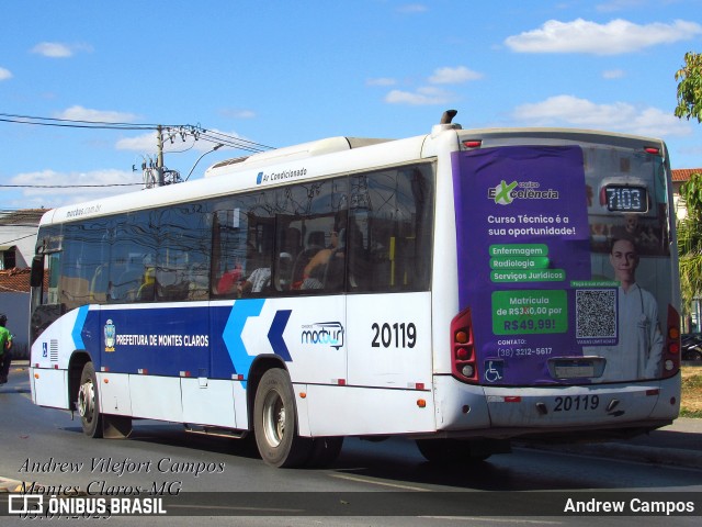 Solaris Transportes 20119 na cidade de Montes Claros, Minas Gerais, Brasil, por Andrew Campos. Número da foto: #13191025.