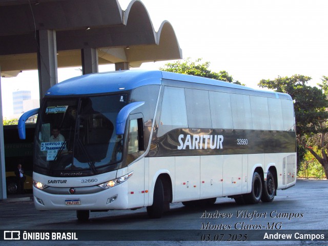 Saritur - Santa Rita Transporte Urbano e Rodoviário 32660 na cidade de Montes Claros, Minas Gerais, Brasil, por Andrew Campos. Número da foto: #13191010.