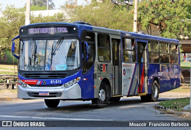Next Mobilidade - ABC Sistema de Transporte 81 611 na cidade de Santo André, São Paulo, Brasil, por Moaccir  Francisco Barboza. Número da foto: #13190278.