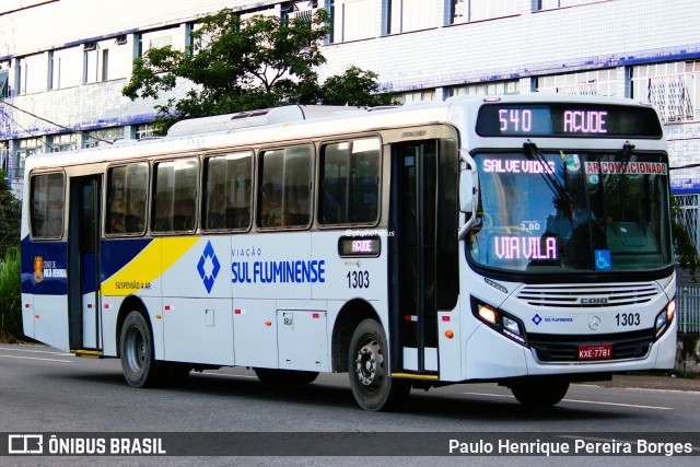 Viação Sul Fluminense 1303 na cidade de Volta Redonda, Rio de Janeiro, Brasil, por Paulo Henrique Pereira Borges. Número da foto: #13191088.