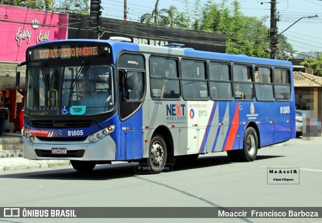 Next Mobilidade - ABC Sistema de Transporte 81 605 na cidade de Ribeirão Pires, São Paulo, Brasil, por Moaccir  Francisco Barboza. Número da foto: #13190276.