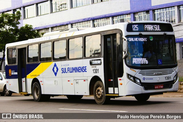 Viação Sul Fluminense 1301 na cidade de Volta Redonda, Rio de Janeiro, Brasil, por Paulo Henrique Pereira Borges. Número da foto: #13191084.