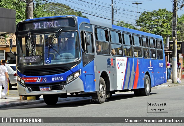 Next Mobilidade - ABC Sistema de Transporte 81 645 na cidade de Ribeirão Pires, São Paulo, Brasil, por Moaccir  Francisco Barboza. Número da foto: #13190287.