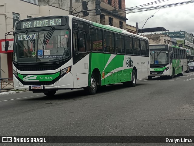 Viação Elite RJ 176.078 na cidade de Volta Redonda, Rio de Janeiro, Brasil, por Evelyn Lima. Número da foto: #13189866.