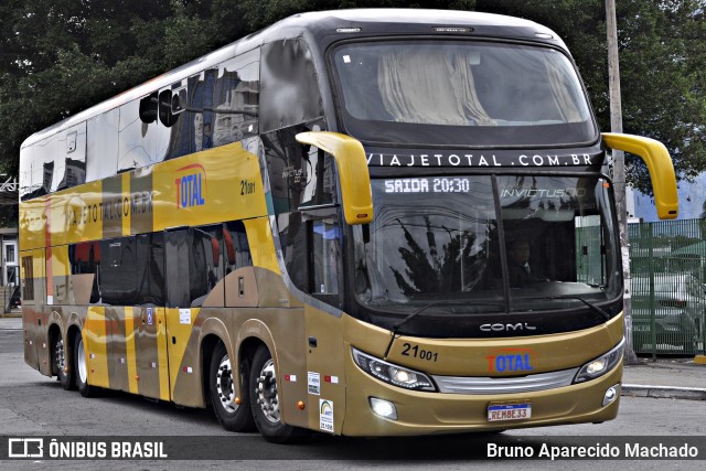 Viação Total 21001 na cidade de São Paulo, São Paulo, Brasil, por Bruno Aparecido Machado. Número da foto: #13191133.