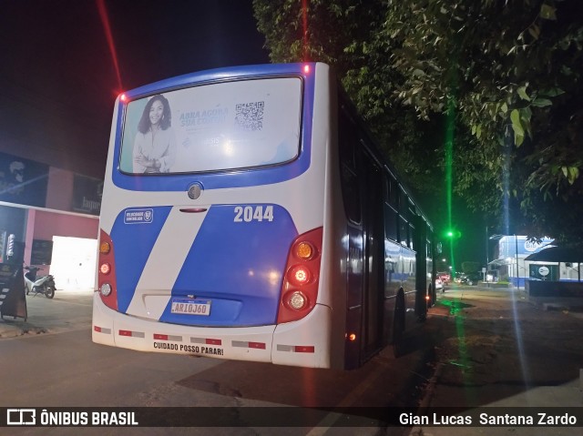 Transvida Transporte Coletivo 2044 na cidade de Ji-Paraná, Rondônia, Brasil, por Gian Lucas  Santana Zardo. Número da foto: #13191629.