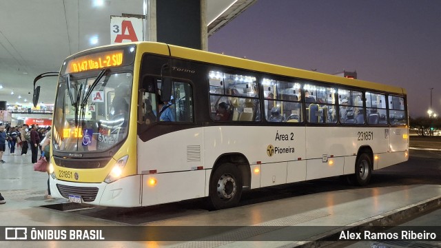 Viação Pioneira 231851 na cidade de Brasília, Distrito Federal, Brasil, por Alex Ramos Ribeiro. Número da foto: #13192695.