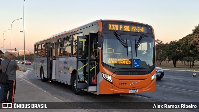 Auto Viação Marechal Brasília 448940 na cidade de Brasília, Distrito Federal, Brasil, por Alex Ramos Ribeiro. Número da foto: #13192604.