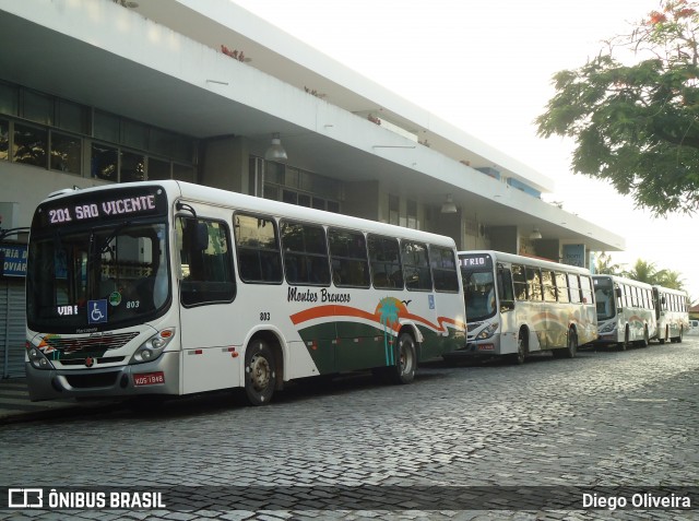 Viação Montes Brancos 803 na cidade de Araruama, Rio de Janeiro, Brasil, por Diego Oliveira. Número da foto: #13192353.