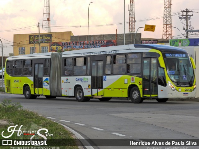 Expresso CampiBus 2540 na cidade de Campinas, São Paulo, Brasil, por Henrique Alves de Paula Silva. Número da foto: #13192187.