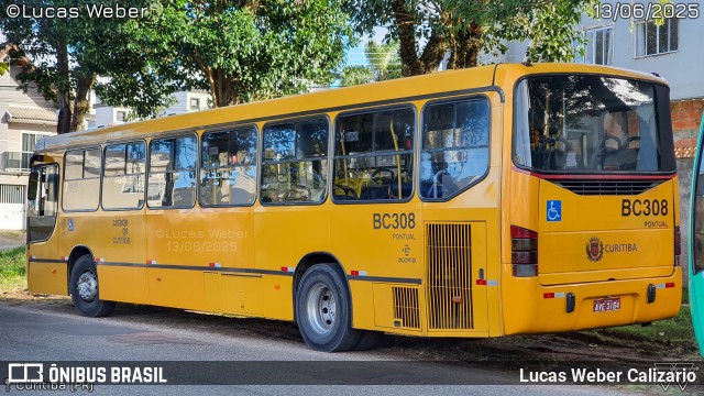 Transporte Coletivo Glória BC308 na cidade de Curitiba, Paraná, Brasil, por Lucas Weber Calizario. Número da foto: #13196693.