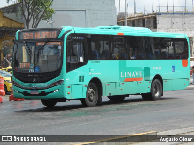Linave Transportes RJ 146.105 na cidade de Rio de Janeiro, Rio de Janeiro, Brasil, por Augusto César. Número da foto: #13196286.