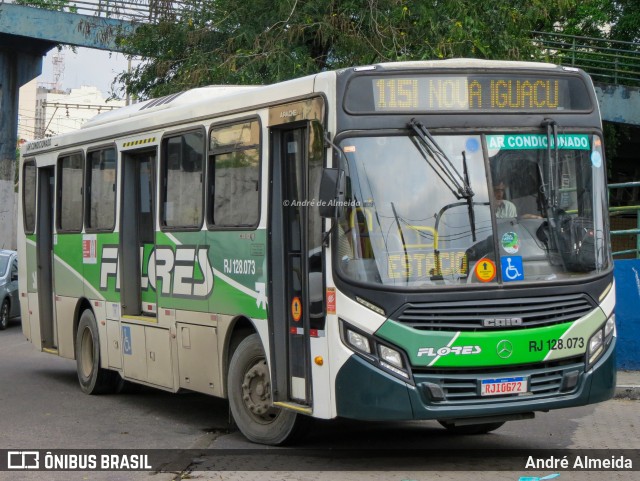 Transportes Flores RJ 128.073 na cidade de Duque de Caxias, Rio de Janeiro, Brasil, por André Almeida. Número da foto: #13194990.