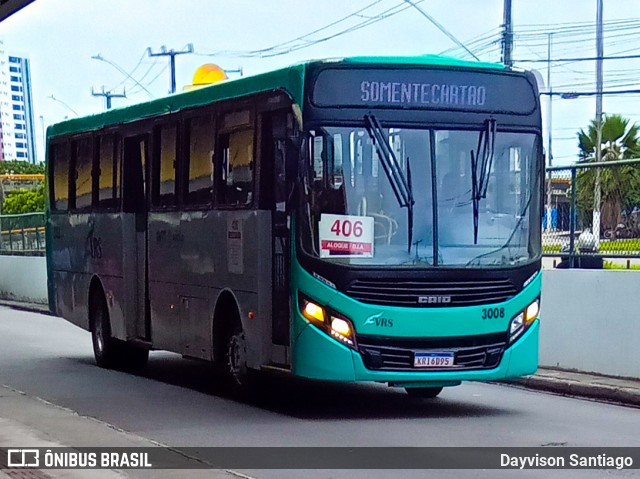 VRS - Viação Roberto Santana 3008 na cidade de Aracaju, Sergipe, Brasil, por Dayvison Santiago. Número da foto: #13196911.