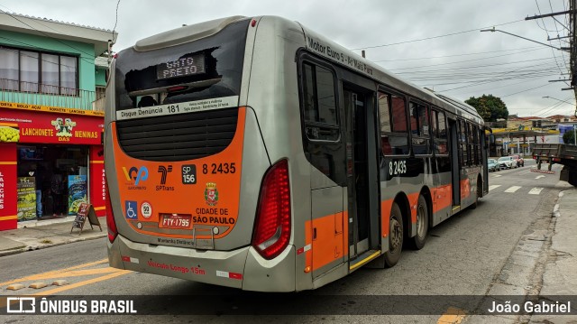 Viação Gato Preto 8 2435 na cidade de São Paulo, São Paulo, Brasil, por João Gabriel. Número da foto: #13196447.