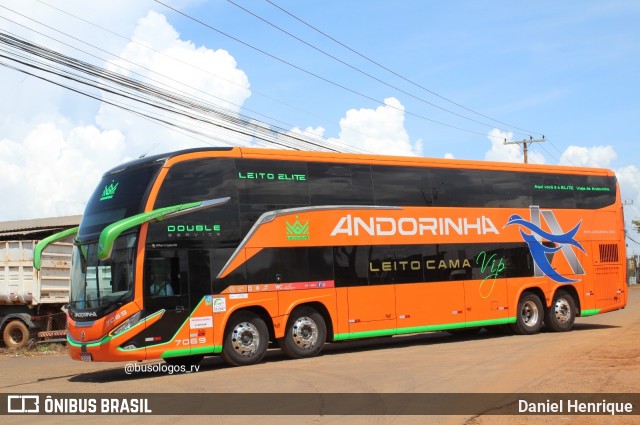 Empresa de Transportes Andorinha 7069 na cidade de Rio Verde, Goiás, Brasil, por Daniel Henrique. Número da foto: #13195081.