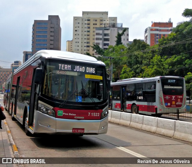 Viação Campo Belo 7 1522 na cidade de São Paulo, São Paulo, Brasil, por Renan De Jesus Oliveira. Número da foto: #13195143.