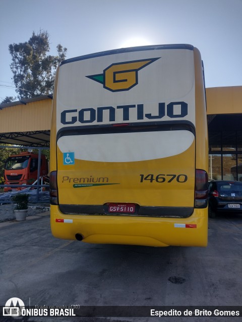 Empresa Gontijo de Transportes 14670 na cidade de Perdões, Minas Gerais, Brasil, por Espedito de Brito Gomes. Número da foto: #13194136.