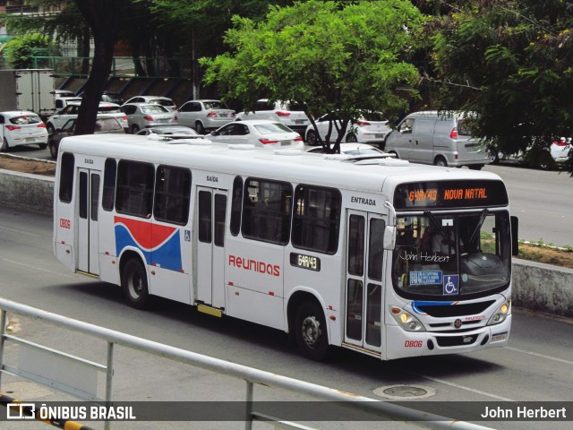 Reunidas Transportes Urbanos 0806 na cidade de Natal, Rio Grande do Norte, Brasil, por John Herbert. Número da foto: #13194343.