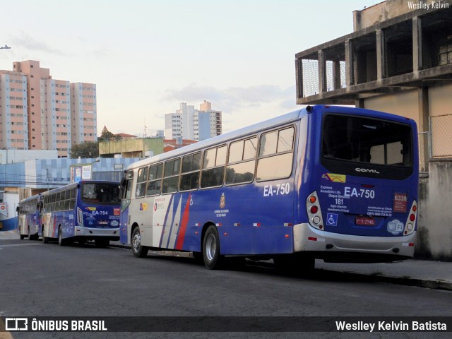 Expresso Amarelinho EA-750 na cidade de Sorocaba, São Paulo, Brasil, por Weslley Kelvin Batista. Número da foto: #13194443.