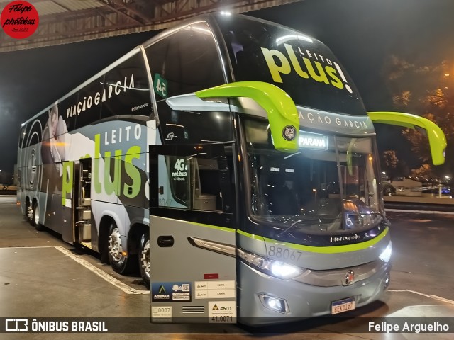 Viação Garcia 88067 na cidade de Londrina, Paraná, Brasil, por Felipe Arguelho. Número da foto: #13195003.