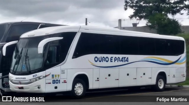 Viação Ouro e Prata 801 na cidade de Santana do Livramento, Rio Grande do Sul, Brasil, por Felipe Martins. Número da foto: #13193693.
