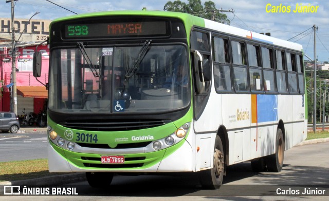 Viação Reunidas 30114 na cidade de Goiânia, Goiás, Brasil, por Carlos Júnior. Número da foto: #13194979.
