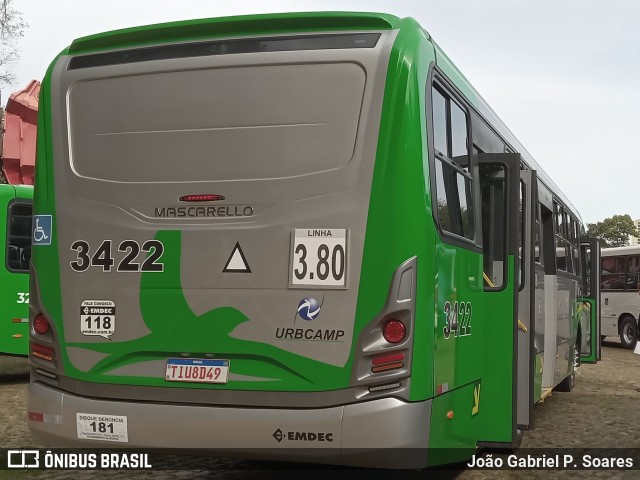 VB Transportes e Turismo 3422 na cidade de Campinas, São Paulo, Brasil, por João Gabriel P. Soares. Número da foto: #13196268.