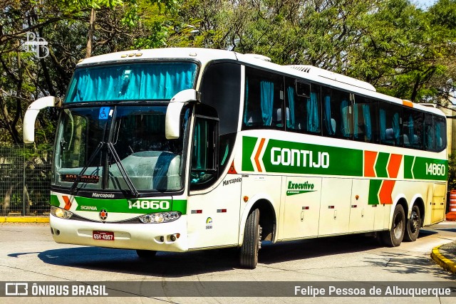 Empresa Gontijo de Transportes 14860 na cidade de São Paulo, São Paulo, Brasil, por Felipe Pessoa de Albuquerque. Número da foto: #13194847.
