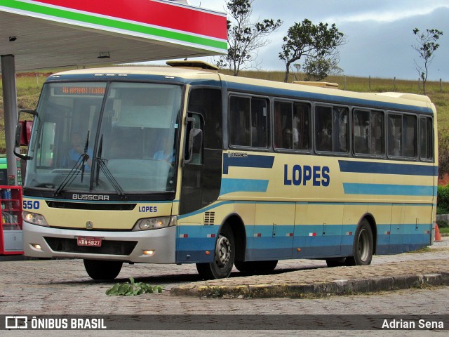 Viação Lopes 550 na cidade de João Monlevade, Minas Gerais, Brasil, por Adrian Sena. Número da foto: #13197444.