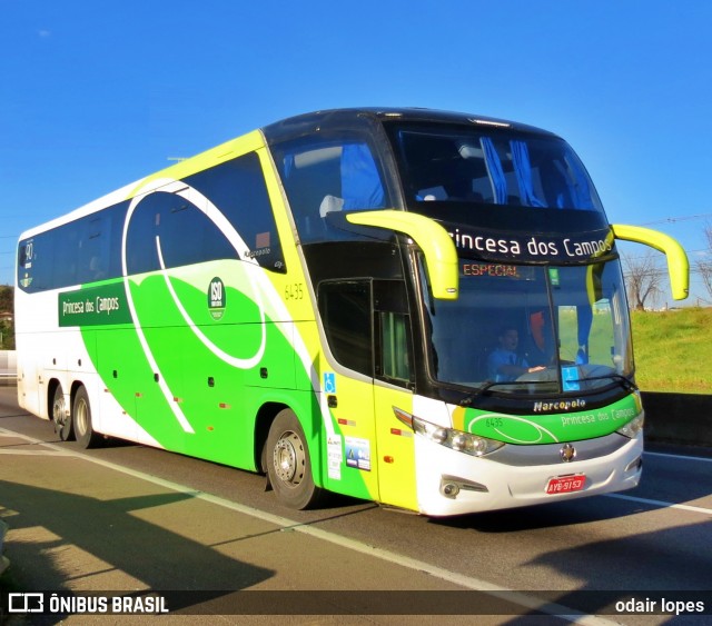 Expresso Princesa dos Campos 6435 na cidade de Caçapava, São Paulo, Brasil, por odair lopes. Número da foto: #13199006.