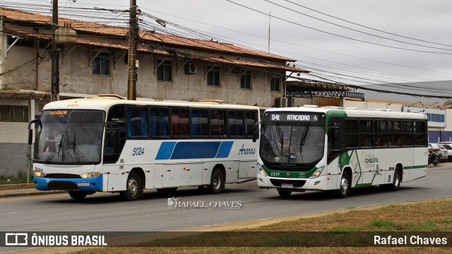 Viação Araras 5024 na cidade de Vitória da Conquista, Bahia, Brasil, por Rafael Chaves. Número da foto: #13197781.