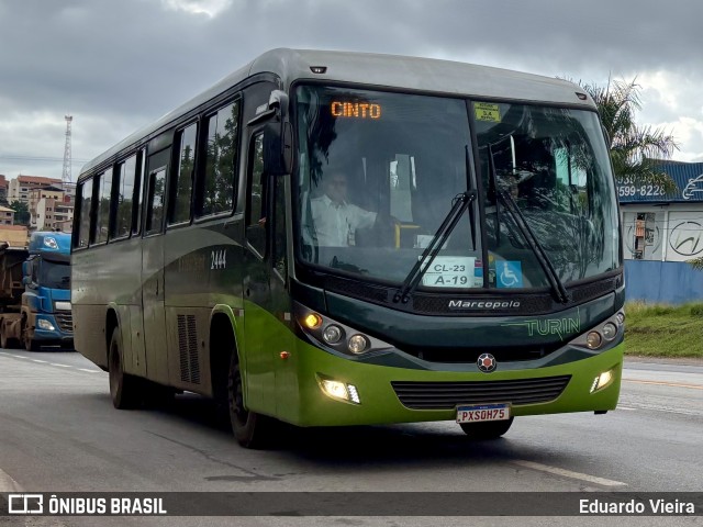 Turin Transportes 2444 na cidade de Conselheiro Lafaiete, Minas Gerais, Brasil, por Eduardo Vieira. Número da foto: #13197552.