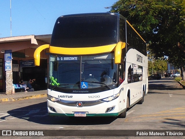 Saritur - Santa Rita Transporte Urbano e Rodoviário 14200 na cidade de Três Corações, Minas Gerais, Brasil, por Fábio Mateus Tibúrcio. Número da foto: #13199481.