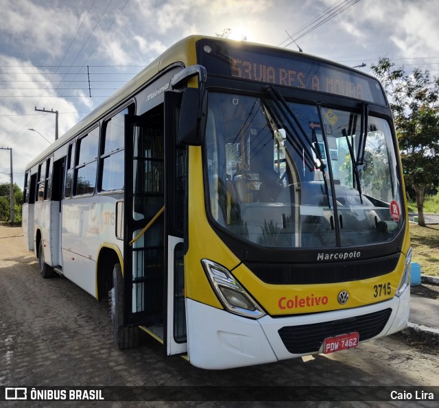 Coletivo Transportes 3715 na cidade de Caruaru, Pernambuco, Brasil, por Caio Lira. Número da foto: #13199887.