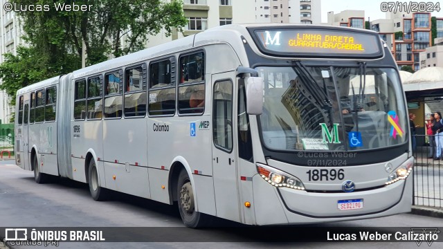 Viação Santo Ângelo 18R96 na cidade de Curitiba, Paraná, Brasil, por Lucas Weber Calizario. Número da foto: #13201188.