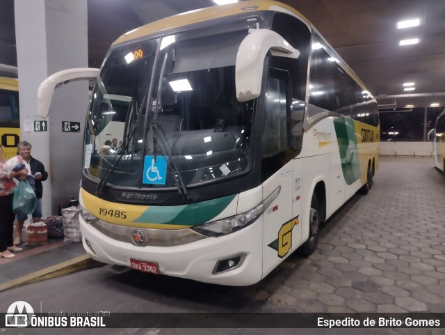 Empresa Gontijo de Transportes 19485 na cidade de Belo Horizonte, Minas Gerais, Brasil, por Espedito de Brito Gomes. Número da foto: #13200094.