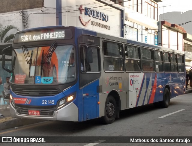 Viação Cidade de Caieiras 22145 na cidade de Franco da Rocha, São Paulo, Brasil, por Matheus dos Santos Araújo. Número da foto: #13200077.