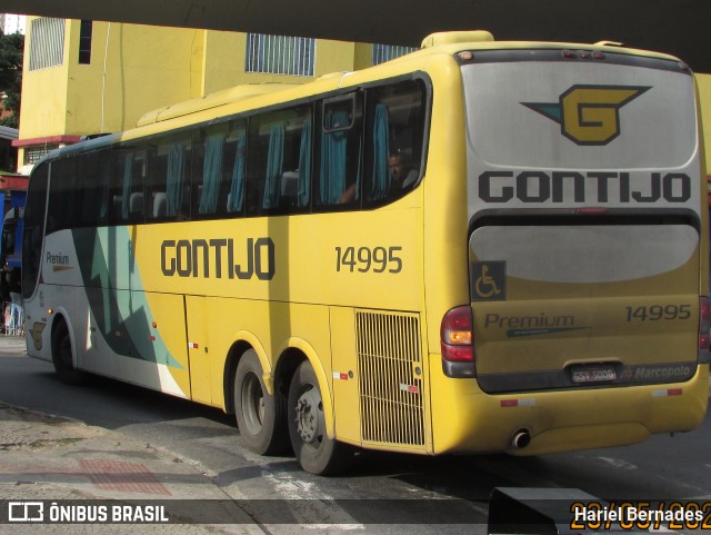 Empresa Gontijo de Transportes 14995 na cidade de Belo Horizonte, Minas Gerais, Brasil, por Hariel Bernades. Número da foto: #13200385.