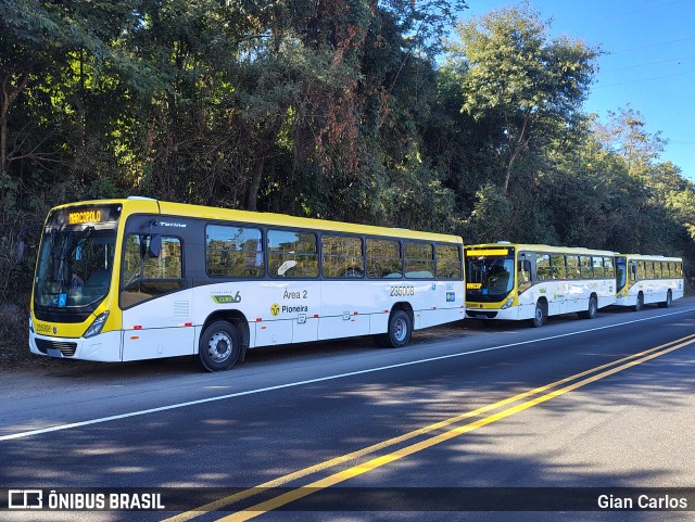 Viação Pioneira 235008 na cidade de São Gonçalo do Rio Abaixo, Minas Gerais, Brasil, por Gian Carlos. Número da foto: #13199528.