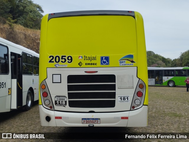 Itajaí Transportes Coletivos 2059 na cidade de Campinas, São Paulo, Brasil, por Fernando Félix Ferreira Lima. Número da foto: #13199310.