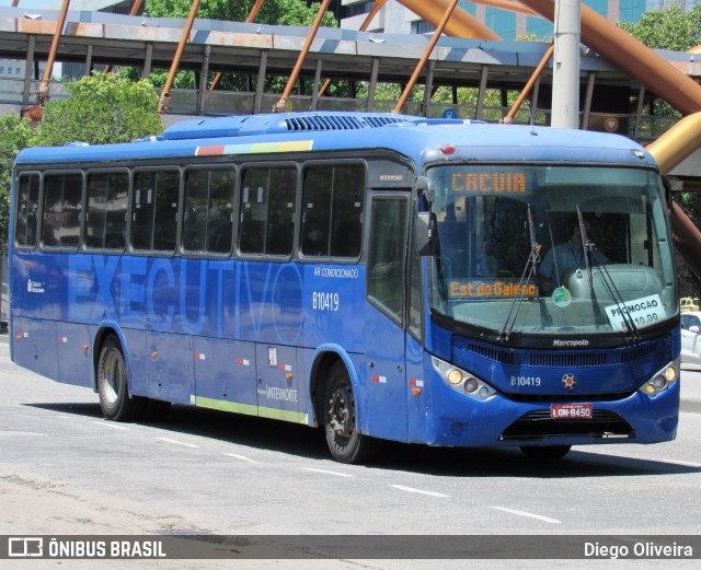 Transportes Paranapuan B10419 na cidade de Rio de Janeiro, Rio de Janeiro, Brasil, por Diego Oliveira. Número da foto: #13199274.