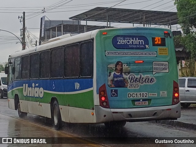 Viação União DC 1.102 na cidade de Duque de Caxias, Rio de Janeiro, Brasil, por Gustavo Coutinho. Número da foto: #13202042.