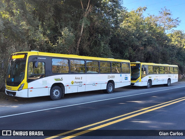 Viação Pioneira 234991 na cidade de São Gonçalo do Rio Abaixo, Minas Gerais, Brasil, por Gian Carlos. Número da foto: #13199532.