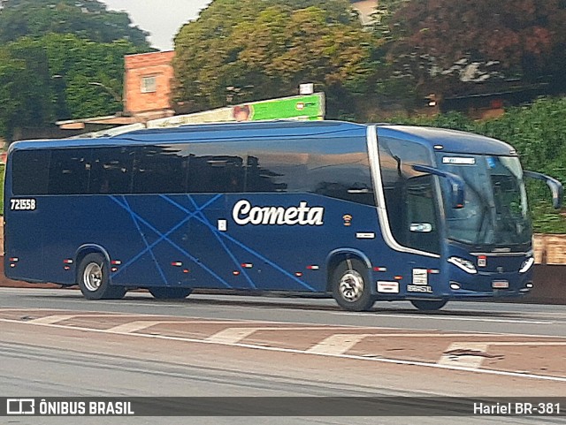 Viação Cometa 721558 na cidade de Betim, Minas Gerais, Brasil, por Hariel BR-381. Número da foto: #13201387.