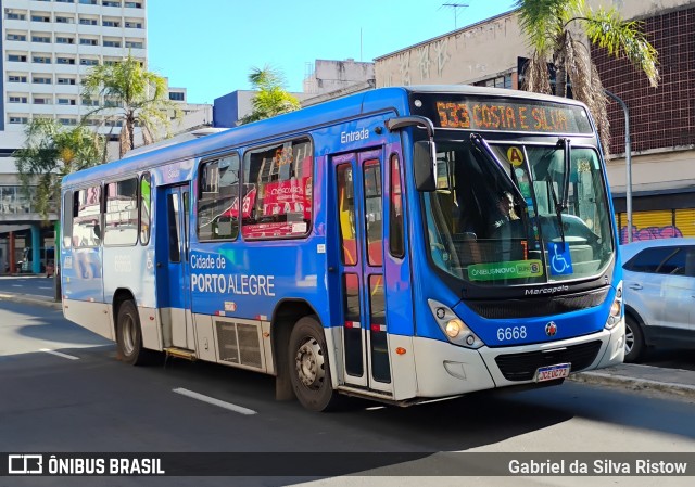 SOPAL - Sociedade de Ônibus Porto-Alegrense Ltda. 6668 na cidade de Porto Alegre, Rio Grande do Sul, Brasil, por Gabriel da Silva Ristow. Número da foto: #13201642.
